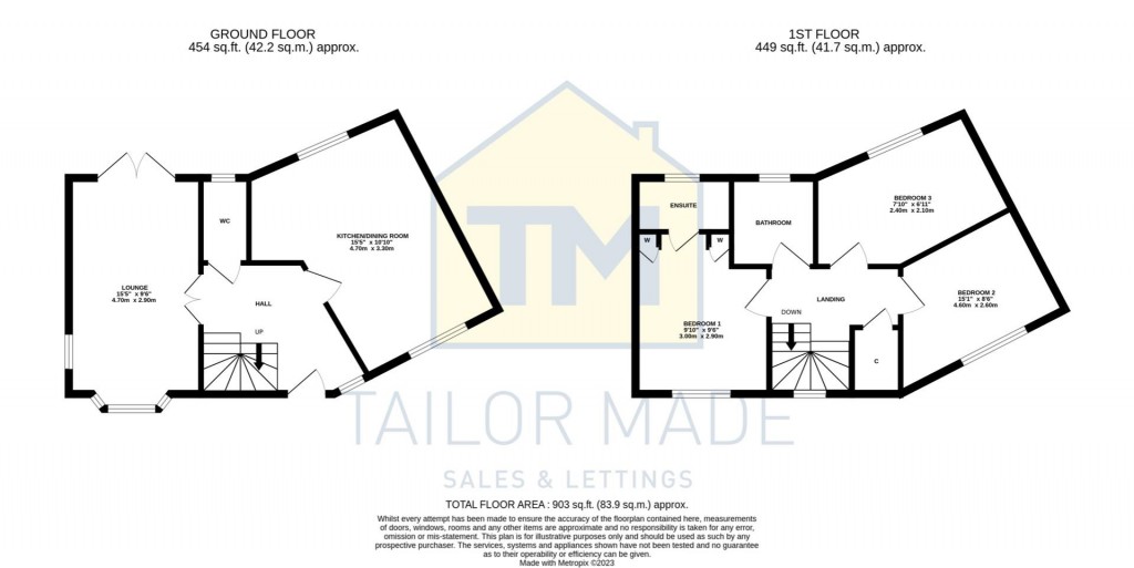 Floorplans For Jefferson Way, Coventry - 3 Bedroom Semi on the Bannerbrook Estate