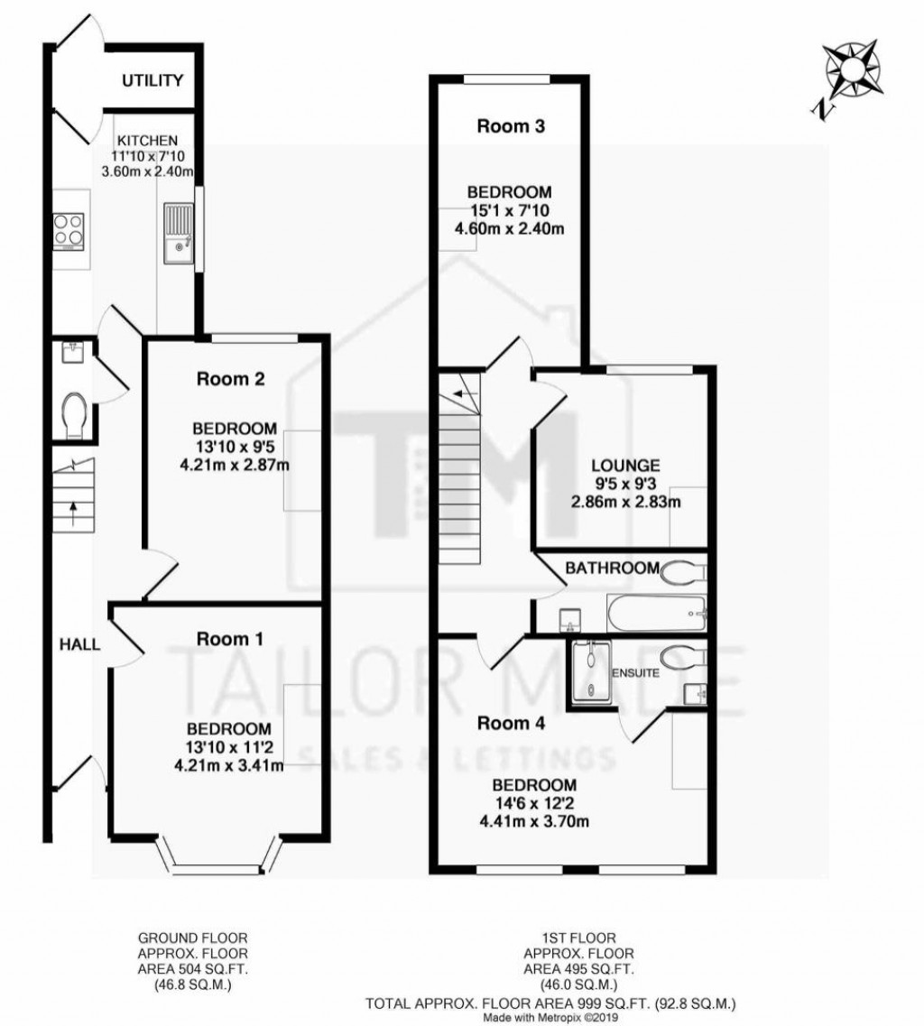 Floorplans For Room 1 - 5  Coundon Street, Coventry West Midlands CV1 - DOUBLE ROOM IN PROFESSIONAL HOUSE SHARE - BILLS INCLUDED