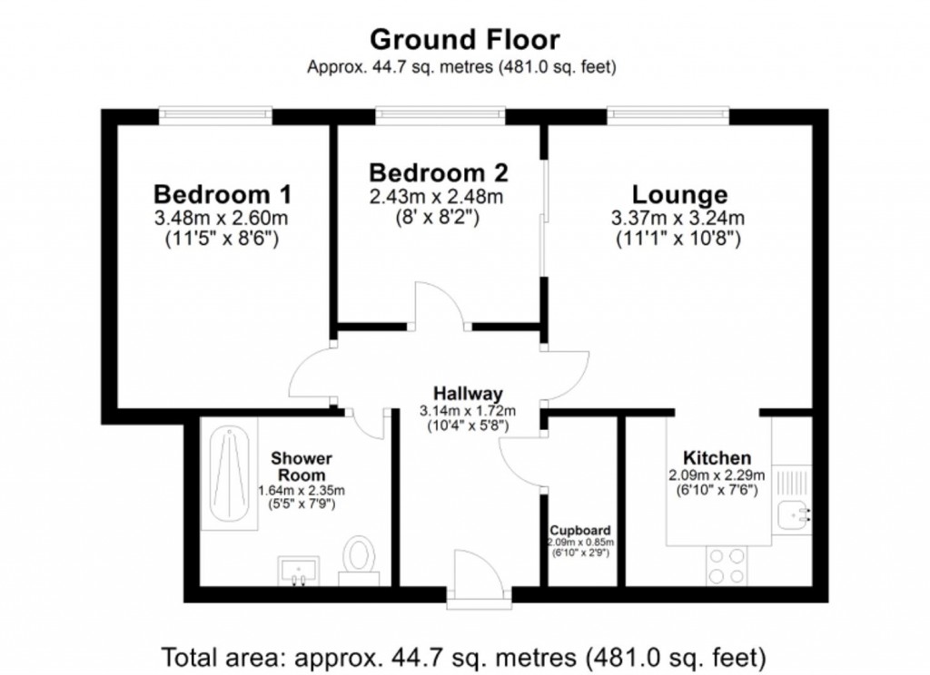 Floorplans For Westbrook Court, Sutherland Avenue, Mount Nod, Coventry