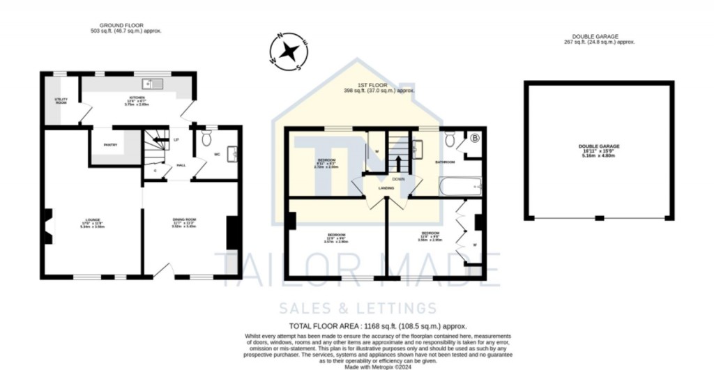 Floorplans For Newland Cottage, Hunningham, Leamington Spa