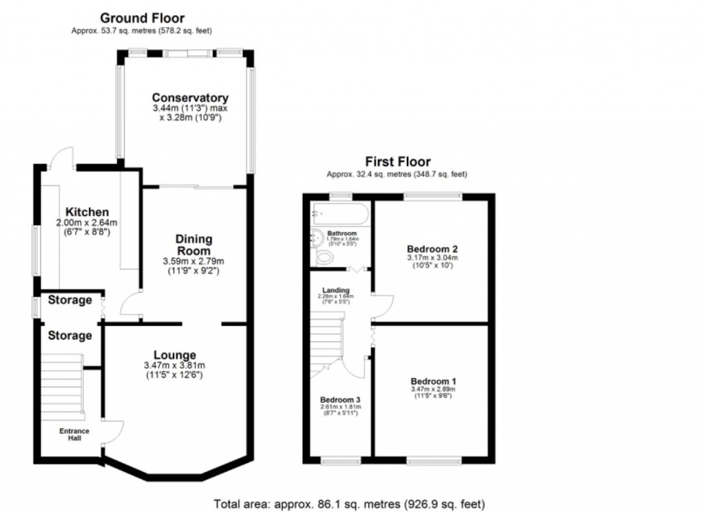 Floorplans For Oldham Avenue, Wyken, Coventry - NO CHAIN