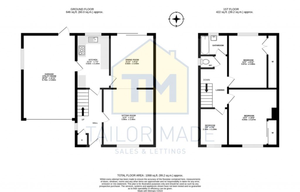 Floorplans For Datchet Close, Allesley Park, Coventry