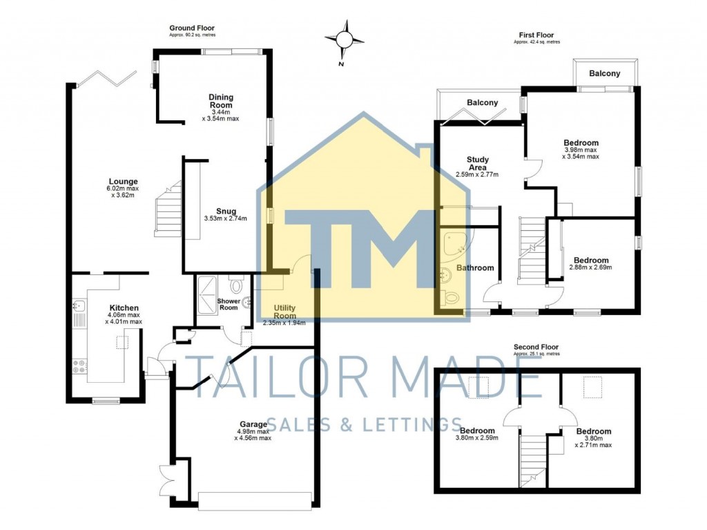 Floorplans For North House, Ousterne Lane, Fillongley, Coventry - FIELD VIEWS & SOUTH FACING GARDEN